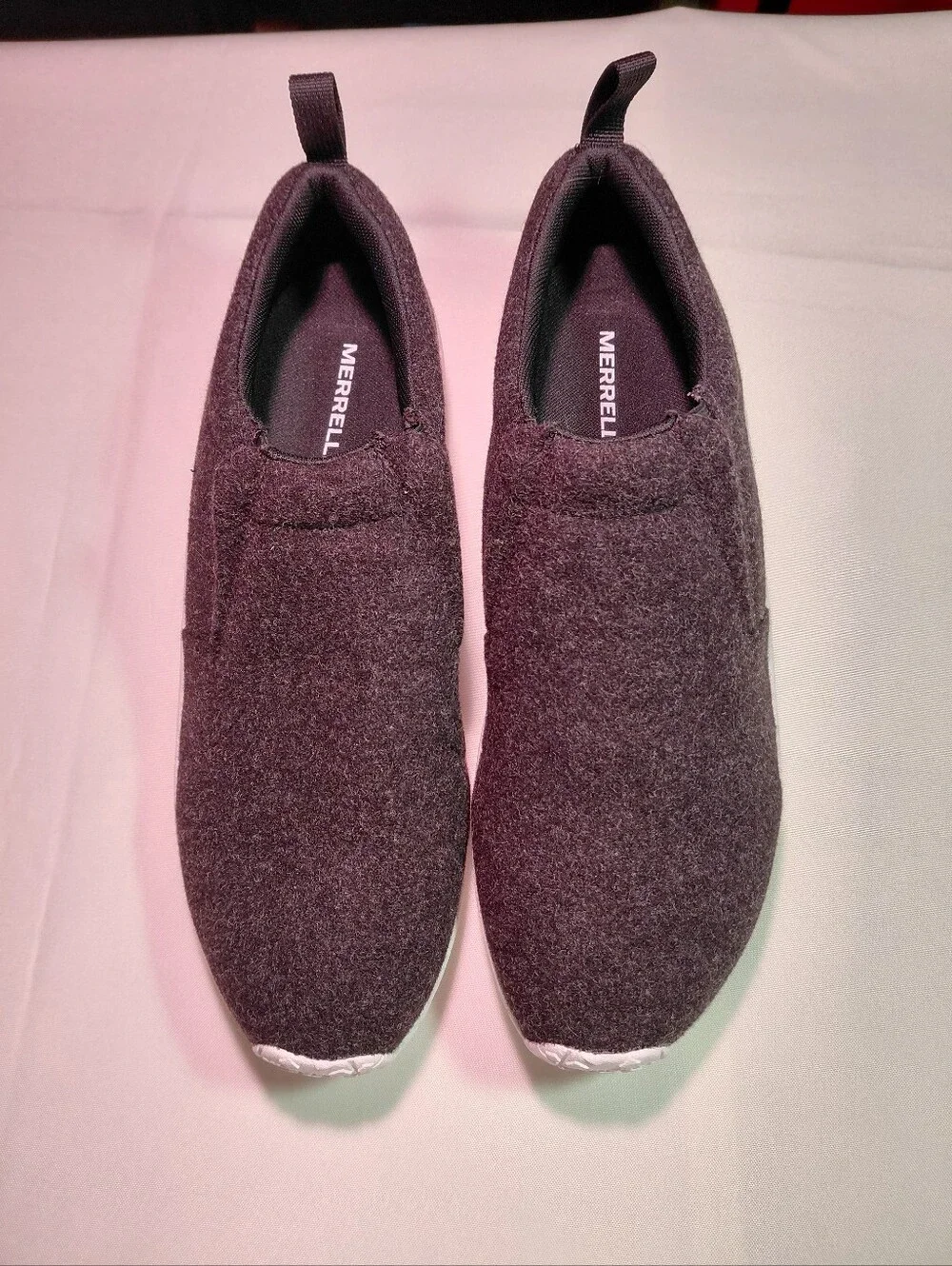 Merrell Jungle Moc Wool Slip On Comfort Shoes Grey NWOB Size 12M